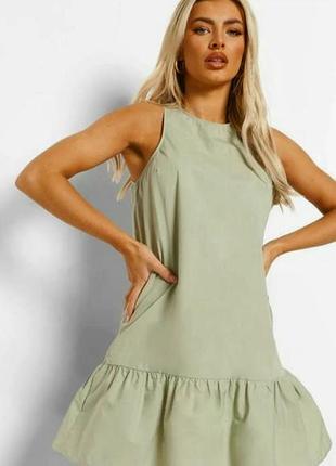 Платье boohoo оливковый s m
