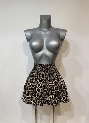 Леопардова спідниця міні