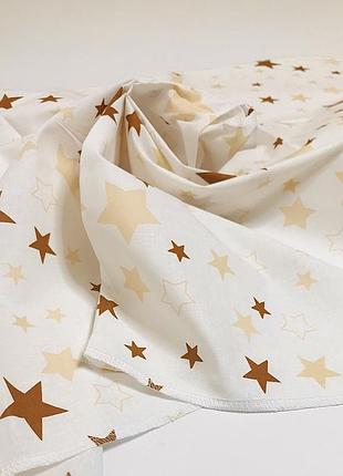 Пеленка бязь светло бежевые звездочки penetka 110x85 см