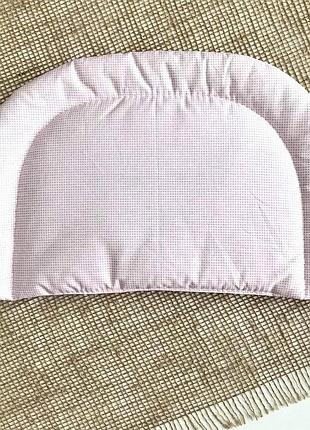 Подушка детская с закругленными углами фиолетовая клеточка бязь penetka 35x22 см