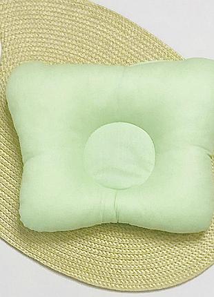 Подушка детская ортопедическая бабочка малая салатовая бязь penetka 25x20 см