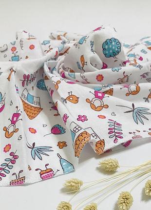 Пеленка оранжевый домик муслин двухслойный penetka 80x75 см