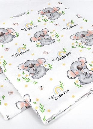 Пеленка фланелевая (байковая) серые коалы penetka 110x90 см