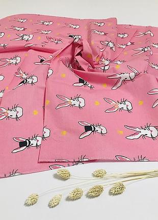Пеленка розовые зайцы бязь penetka 110x70 см