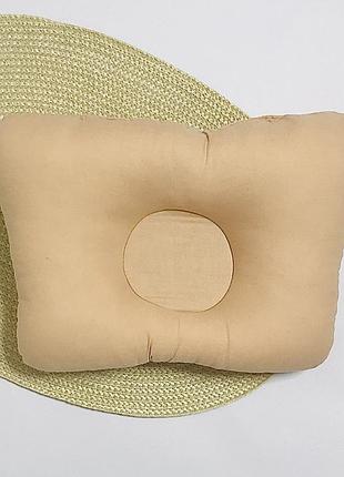 Подушка детская ортопедическая бабочка большая золотистая бязь penetka 32x22 см