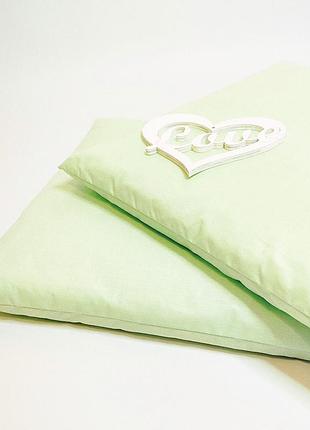 Подушка квадратная салатовая бязь penetka 40x40 см