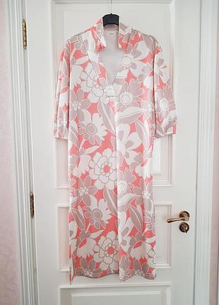 Летнее пляжное платье туника в цветочный принт reserved