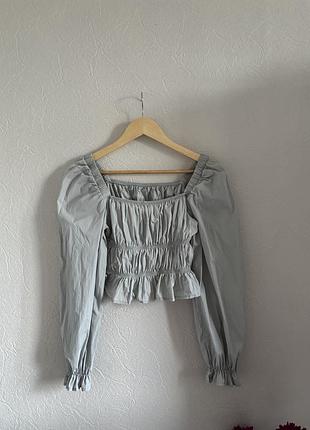 Топ зі зборками з бавовни