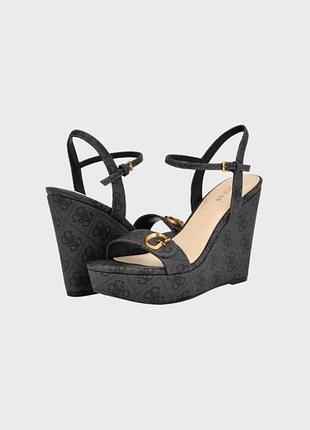 Жіночі еспадрильї guess himifa heels black logo