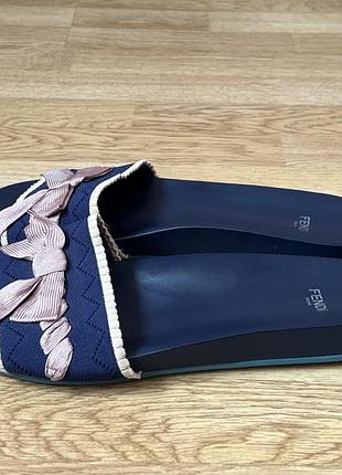 Шкіряні шльопанці fendi оригінал
