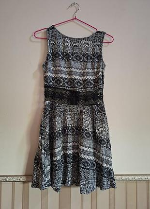 Сарафан черно белые узоры