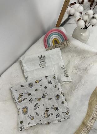 Классные муслиновые пеленочки pitter patter, пеленка, муслиновая пеленка