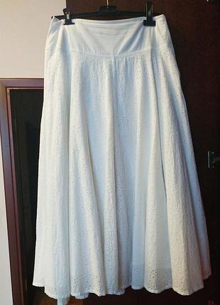 Спідниця юбка міді / максі з прошви, натуральна бавовна 100%.