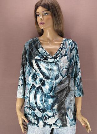 Новая брендовая блузка "forever" с принтом. размер xxl.