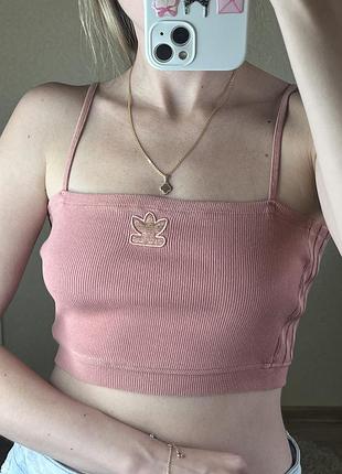 Топ jersey adidas в рубчик на бретелях3 фото