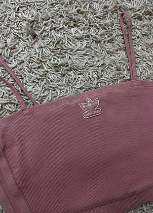 Топ jersey adidas в рубчик на бретелях6 фото