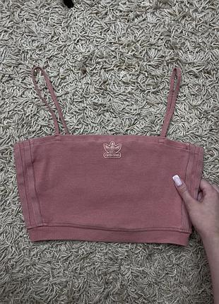 Топ jersey adidas в рубчик на бретелях5 фото