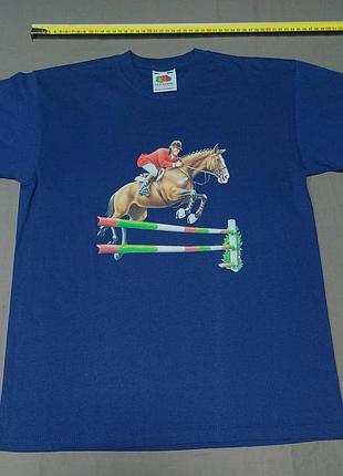 Плечи 44 см fruit of the loom футболка синяя size 12-13 years 152 cm