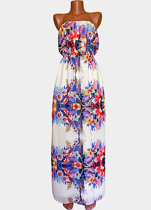 Шикарный яркий сарафан в пол