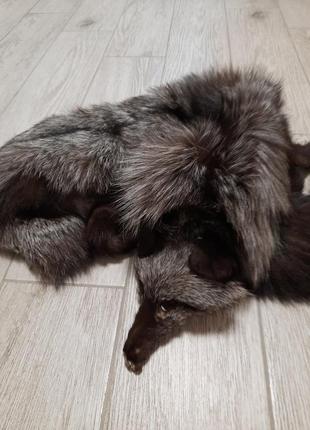 Горжетка мех чернобурка