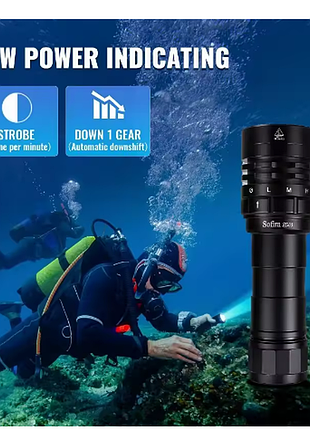 Фонарь для подводной охоты и дайвинга sofirn sd05 с магнитным переключателем.