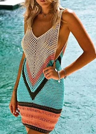 Пляжна сукня плаття сітка під купальник м - розмір