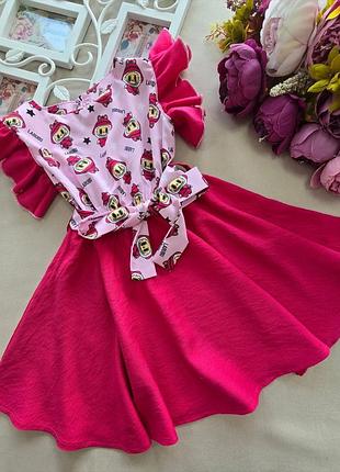 Льняна сукня для дівчинки labubu