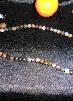 Колье ожерелье чокер намибийский петерсит, натуральный камень, ручная работа