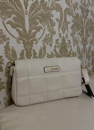 Кремова стьобана сумка giulia pieralli