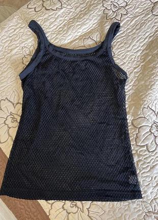 Майка сеточка женская черная atlantic секси