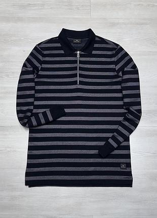 Premium pps paul smith брендовая мужская кофта на замке реглан пуловер оригинал полосатый