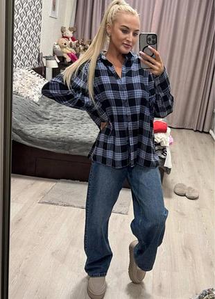 Рубашка женская в клетку