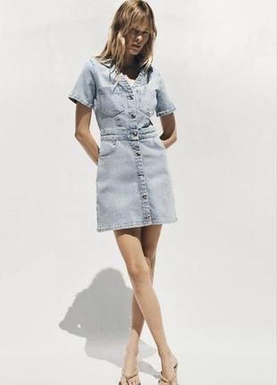 Джинсова сукня zara 1416/027/406