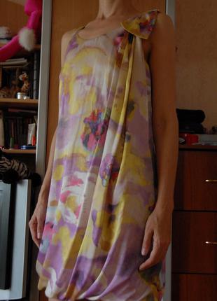 Платье h&m с акварельным рисунком1 фото