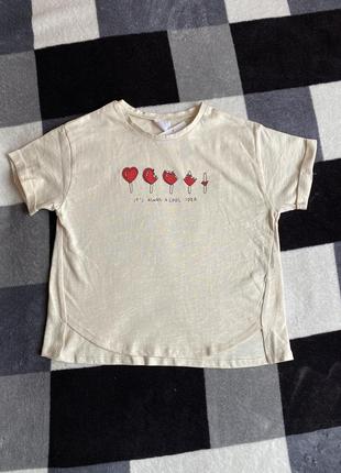 Стильная футболка zara 122 см