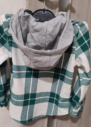 Рубашка детская на мальчика 5-6 лет в клетку, рубашка primark