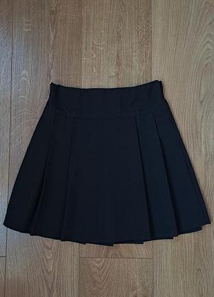 Черная юбка в складку в школу для девочки