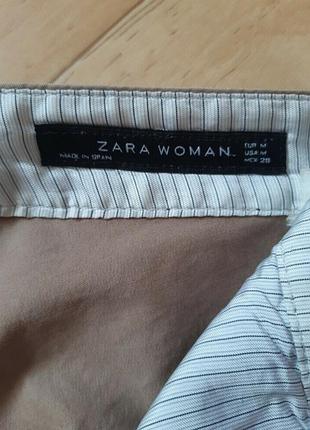 Джинсы брюки брюки zara светло-коричневого цвета3 фото