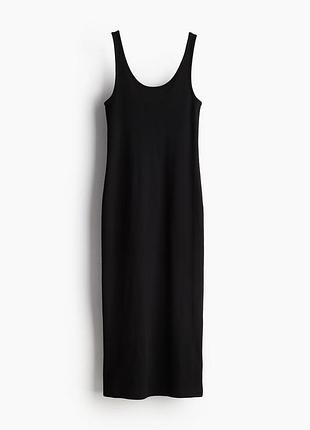 Новое платье миди в рубчик h&m. новая коллекция!