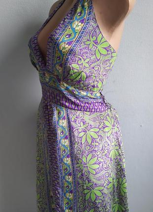 Вінтажний натуральний шовк, сарафан, індія