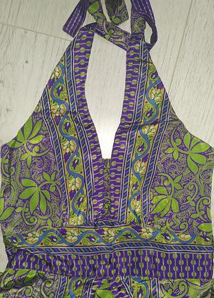 Вінтажний натуральний шовк, сарафан, індія