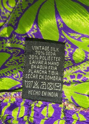 Вінтажний натуральний шовк, сарафан, індія