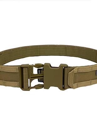 Тактический пояс с системой моле кайот всу(зсу) пряжка пластик \ covote койот