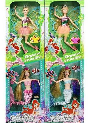 Набір казкових ляльок wx 50-5 (24/2) - дві магічні принцеси з аксесуарами у стильній коробці