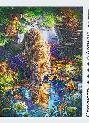 Картина по номерам "волк" от ycgj 36865 (30) - захватывающее творение в коробке, 40х50 см