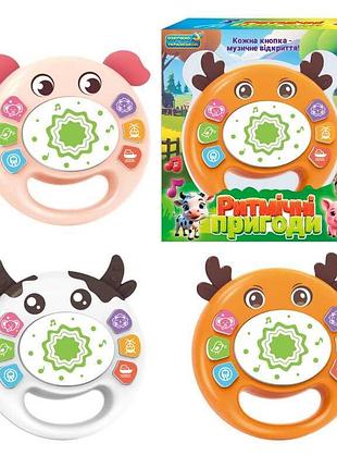 Музыкальный барабан "ритмические приключения" 84480 от wtoys с русскоязычным озвучиванием