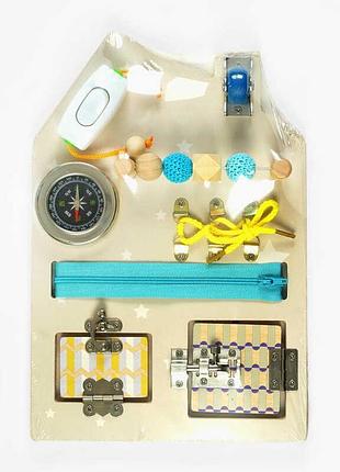 Бизиборд "развивайка" с компасом и веселыми элементами