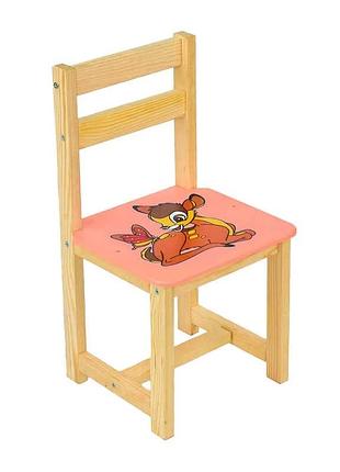 Дитячий стілець "оленя бембі" рожевого кольору