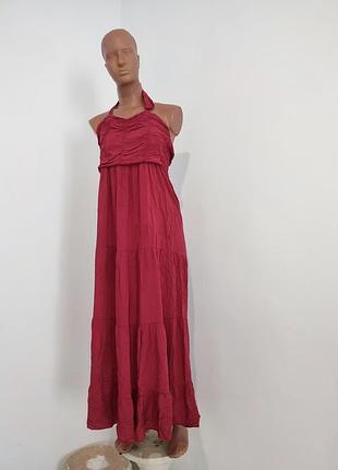 Итальянское платье в пол летнее  из вискозы  l-2xl