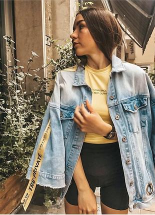 Джинсова куртка oversize, привезена із італії